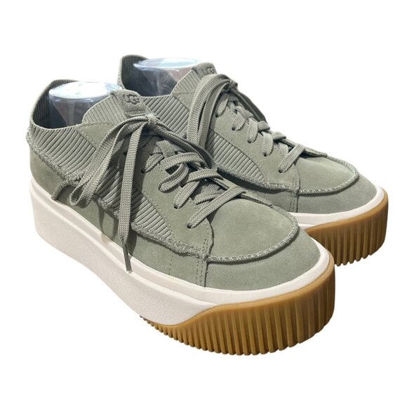 UGG Shoes - UGG EZ-Duzzit Platform Sneaker Lace-Up Clover Green 1152717 Size 10